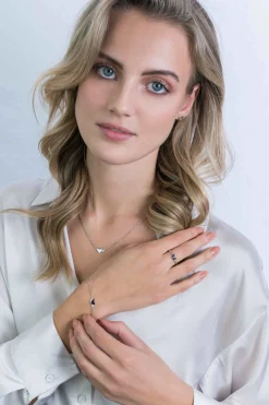 ZINZI zilveren armband met hartjes zirconia's/zilver 18-20cm ZIA2137
