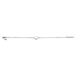 ZINZI zilveren armband met hart plaatje 10mm om te graveren 17-20cm ZIA2346