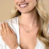 ZINZI zilveren armband met Infinity teken verbonden met een open hart, bezet met witte zirconia's 17-19cm ZIA2596