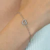 ZINZI zilveren armband met open hartje (9,5mm) voorzien van een bolstructuur 17-20cm ZIA2703