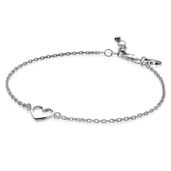 ZINZI zilveren armband met open hartje ZIA1420