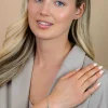 ZINZI zilveren armband met verbonden hartjes, witte zirkonia's 17-19cm ZIA2493