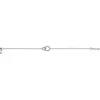 ZINZI zilveren armband 2 open rondjes verbonden wit ZIA1782
