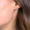 ZINZI zilveren bicolor oorknoppen 11mm verbonden rondjes glad en witte zirconia ZIO2045Y
