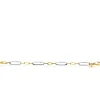 ZINZI zilveren bicolor schakelarmband met ovale schakels 7mm breed ZIA2752
