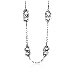 Zinzi zilveren collier gourmet 42-45cm ZIC1286