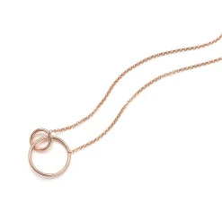 ZINZI zilveren collier rosé verguld ronde vormen 42-45cm ZIC1278R