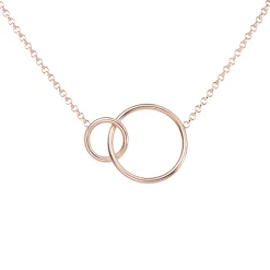 ZINZI zilveren collier rosé verguld ronde vormen 42-45cm ZIC1278R