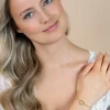 ZINZI zilveren dubbele schakel armband 14K geel verguld met luxe hart witte zirconia's ZIA2031
