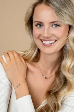 ZINZI zilveren fantasie armband met aan elkaar verbonden Infinity tekens 17-19cm ZIA2649