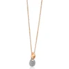ZINZI zilveren fantasie hanger rosé verguld paletvorm witte zirconia's ZIH1955 (zonder collier)