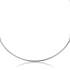 ZINZI zilveren fantasie ketting 45cm met trendy boog 11cm op de hals ZIC1405