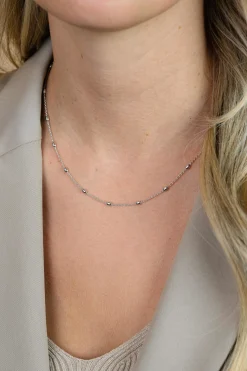 Zinzi zilveren fantasie ketting ovaal 45cm ZIC1232
