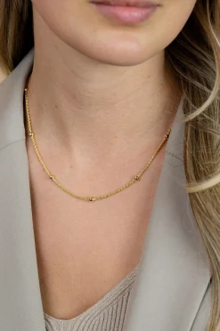 ZINZI zilveren fantasie ketting geel verguld 42-45cm ZIC1128G