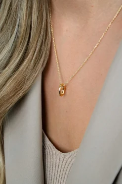 ZINZI zilveren handige hanger 14K geel verguld om je oorbedels aan een ketting te hangen ZIH1CHG