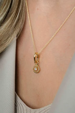 ZINZI zilveren handige hanger 14K geel verguld om je oorbedels aan een ketting te hangen ZIH1CHG