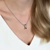 ZINZI zilveren hanger cross-over bicolor met witte zirconia's 18mm ZIH2240 (zonder collier)