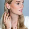 ZINZI zilveren hanger cross-over bicolor met witte zirconia's 15mm ZIH2234 (zonder collier)