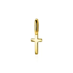 ZINZI zilveren hanger geel verguld kruisje ZIH2082G (zonder collier)