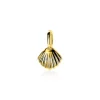 ZINZI zilveren hanger geel verguld schelpje ZIH2062G (zonder collier)