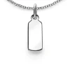 ZINZI zilveren hanger glad rechthoek ZIH2344 (zonder collier)