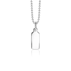 ZINZI zilveren hanger glad rechthoek ZIH2344 (zonder collier)