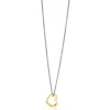 ZINZI zilveren hanger 14K geel verguld 12mm open hart ZIH2197G
