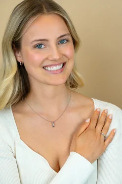 ZINZI zilveren hanger kruislings wit 16mm ZIH2039 (zonder collier)
