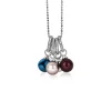 ZINZI zilveren hanger met witte zirconia's om je oorbedels aan te hangen ZIH2CH