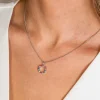 ZINZI zilveren hanger 12mm bezet met regenboog kleurstenen ZIH2170Z (zonder collier)