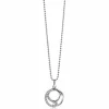ZINZI zilveren hanger 15 mm, symboliseert verbondenheid, witte zirconia's ZIH2119S (zonder collier)