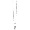 ZINZI zilveren hanger rond wit ZIH1829 (zonder collier)