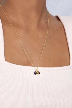 ZINZI zilveren hanger rond zwart ZIH2072Z (zonder collier)
