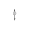 Zinzi zilveren hanger sleutel wit ZIH965