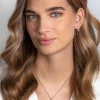 ZINZI zilveren hanger staafje 28mm met witte zirconia's ZIH2077 (zonder collier)