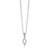 ZINZI zilveren hanger vliegervorm bezet met witte zirconia's en luxe hangoog 20mm ZIH2497 (zonder collier)