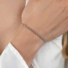 ZINZI zilveren jasseron armband met bolletjes schakels (2,5mm breed) in het midden 16-19cm ZIA2640