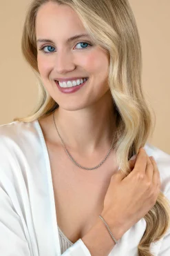 ZINZI zilveren jasseron armband met bolletjes schakels (2,5mm breed) in het midden 16-19cm ZIA2640