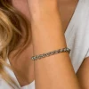 ZINZI zilveren jasseron armband 6,5mm breed ZIA1729