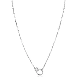 ZINZI zilveren ketting 45cm met verbonden hart en rondje ZIC2811