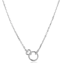 ZINZI zilveren ketting 45cm met verbonden hart en rondje ZIC2811