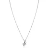 ZINZI zilveren ketting 45cm met klavertje vier en hartje hanger ZIC2783