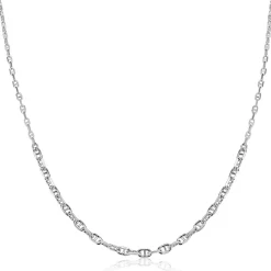 ZINZI zilveren ketting 45cm met aflopende marineschakels ZIC2762