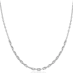 ZINZI zilveren ketting 45cm met aflopende marineschakels ZIC2762