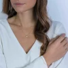 ZINZI zilveren ketting 14K geel verguld met hanger rond 40-43cm ZIC1393Y