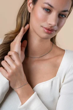 ZINZI zilveren ketting met glinsterende gedraaide schakels 1,9mm breed 43-45cm ZIC2585