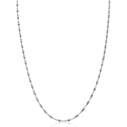 ZINZI zilveren ketting met glinsterende gedraaide schakels 1,9mm breed 43-45cm ZIC2585