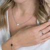 ZINZI zilveren ketting met hartjes zirconia's/zilver 42-45cm ZIC2137