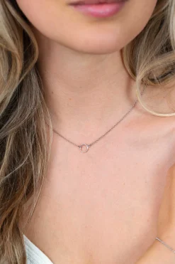 ZINZI zilveren ketting met open rondje 40-45cm ZIC2523