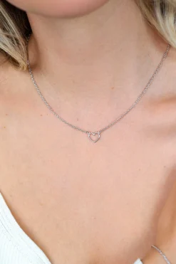 ZINZI zilveren ketting open hartje 40-43cm ZIC1420